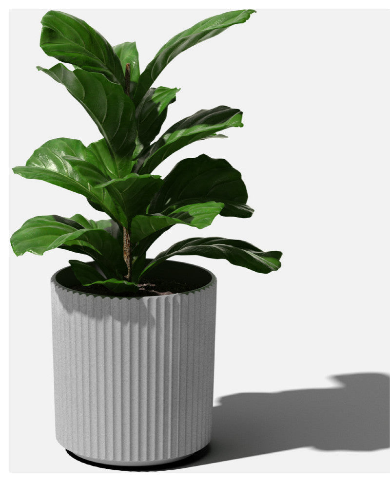 Veradek Demi Series Planter, Gray, 16", 1 Pack