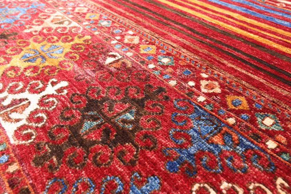 3' 2" X 4' 11" Khorjin Super Kazak Hand-Knotted Wool Rug Q5440