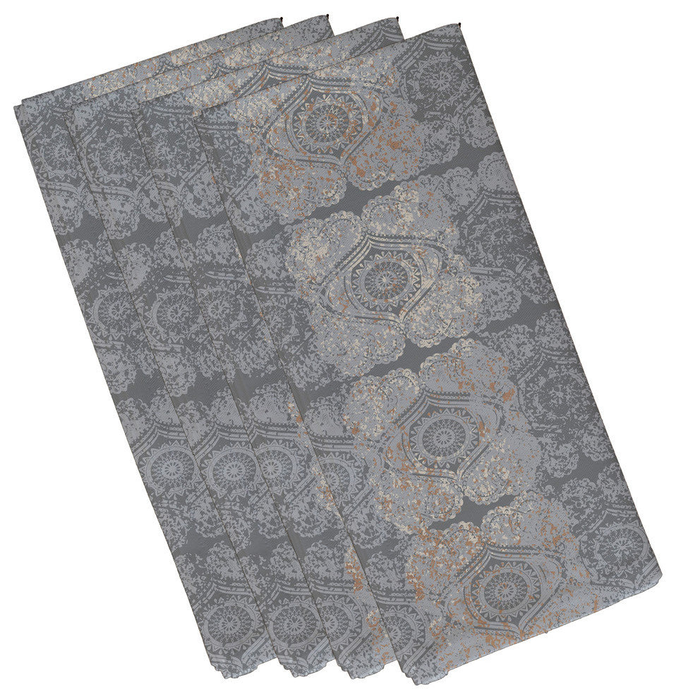 Patina, Print Napkin, Set of 4, Gray