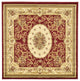 Unique Loom Red Phillipe Versailles 4' 0 x 4' 0 Square Rug