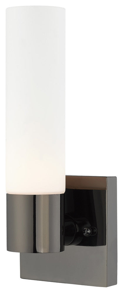 Livex Lighting 1-Light ADA Wall Sconce, Black Chrome