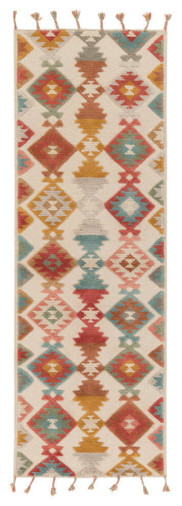 Surya Tallo TLL-3002 9'x13' Rug, Rose/Garnet/Teal/Aqua/Camel/Ivory