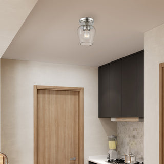 Willow 1 Light Brushed Nickel Flush Mount