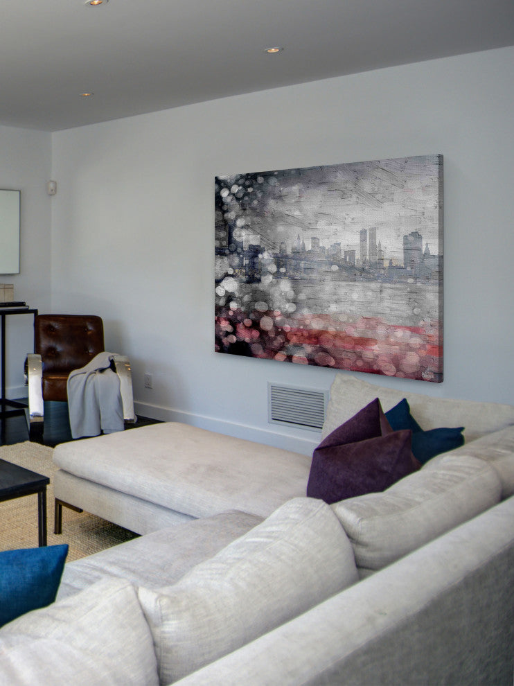 "NYC Storm" Print on Canvas, 24"x16"