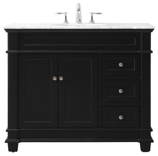 Weston Single Bathroom Vanity Set, Black, 42