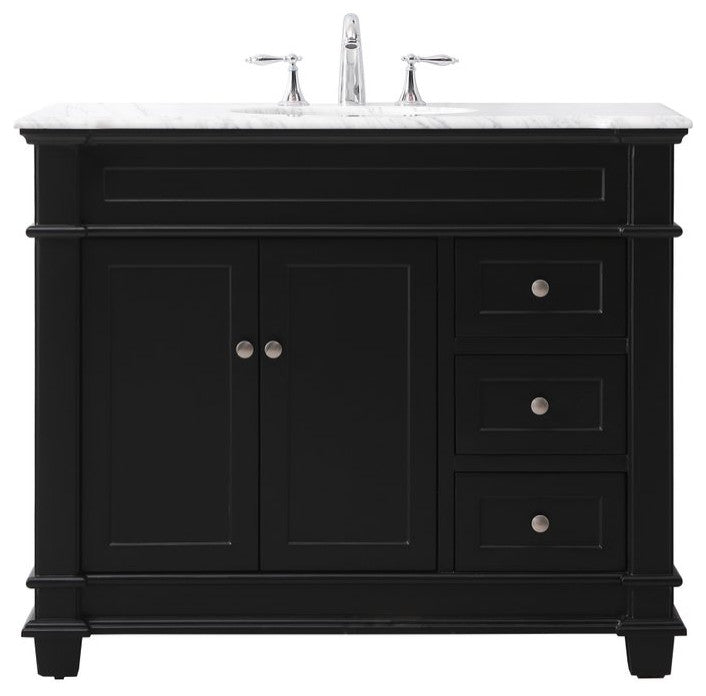 Weston Single Bathroom Vanity Set, Black, 42