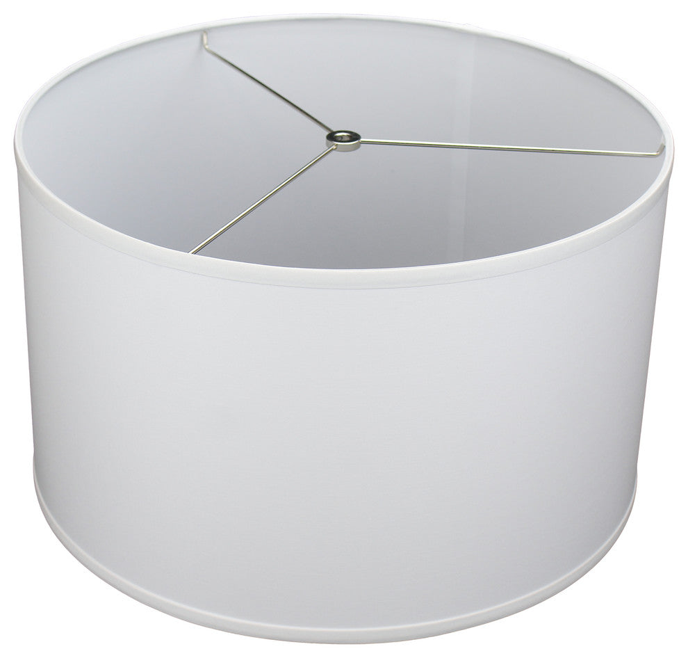 Fenchel Shades, 18"x18"x12" Spider Attachment Drum Lamp Shade, Linen White