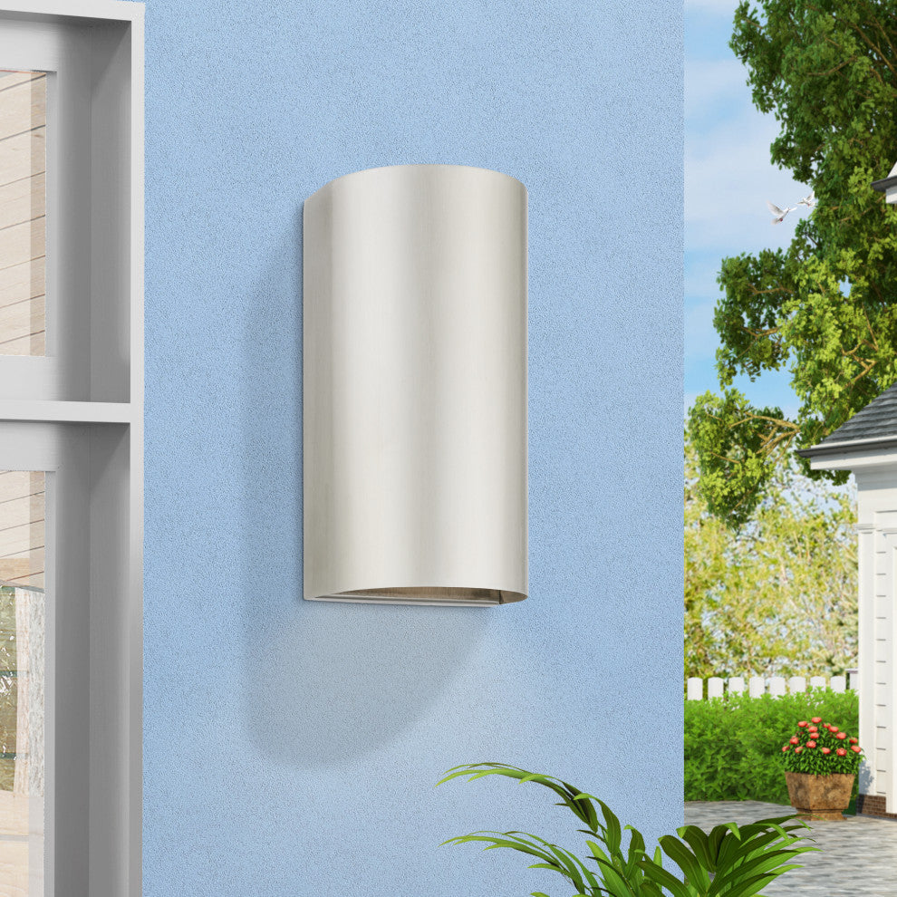 Bond 1 Light Brushed Nickel Outdoor/Indoor ADA Medium Sconce