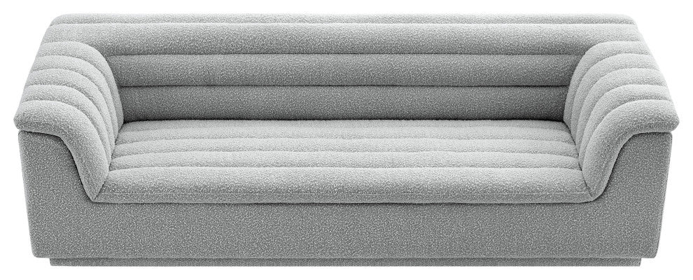 Cascade Upholstered Set, Grey, Boucle Fabric, Sofa