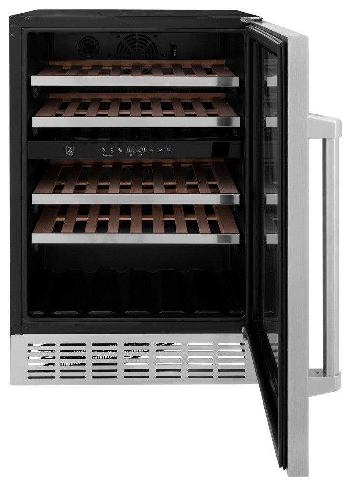 ZLINE 24" Monument Dual Zone 44-Bottle Wine Cooler, Stainless