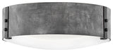 Hinkley Sawyer Medium Flush Mount, Aged Zinc