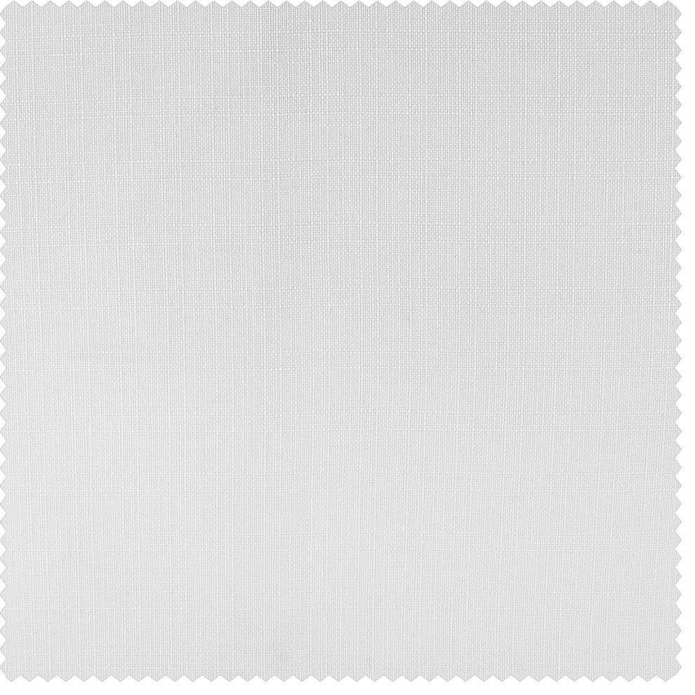 Italian Faux Linen Curtain Single Panel, Dove White, 50"x96"