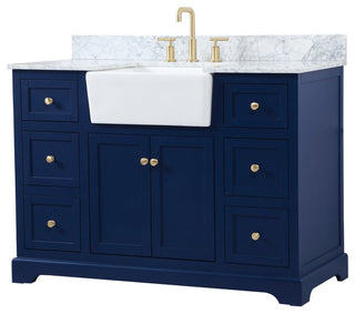 Home Living 22" Farmhouse Blue-Light Bathroom Vanity