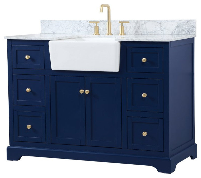 Home Living 22" Farmhouse Blue-Light Bathroom Vanity
