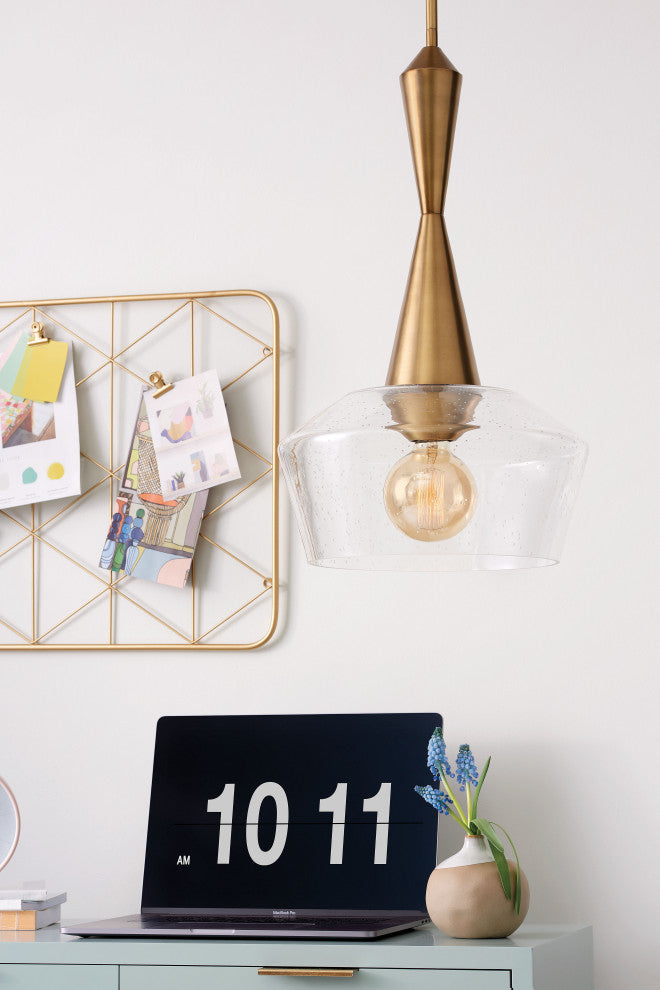 Hinkley Bette Medium Pendant, Heritage Brass