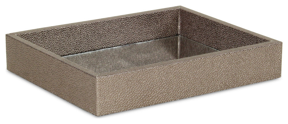 Labai Tray with Mirrored Interior, Rose Gold