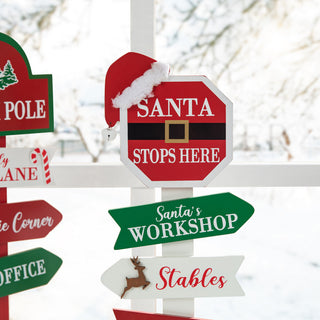2-Piece Set Christmas Wooden Sign Table Decor