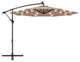 Az Patio Heaters Offset Cantilever Umbrella In Tan With Led Lights