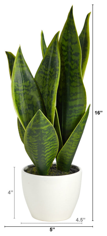 16" Sansevieria Artificial Plant