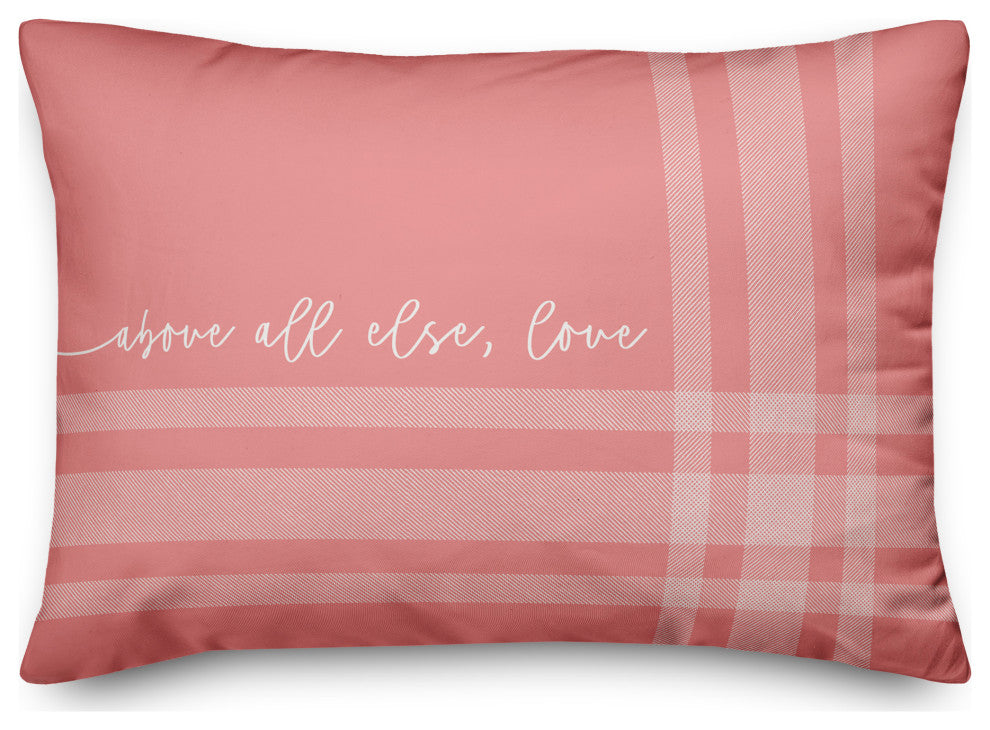 Above All Else Love 14x20 Spun Poly Pillow