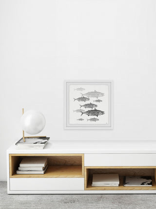"Freshwater Fish" Framed Painting Print, 32"x32"