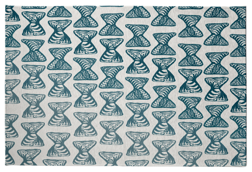 Ombre Bongo Rug, Blue, 4'x6'