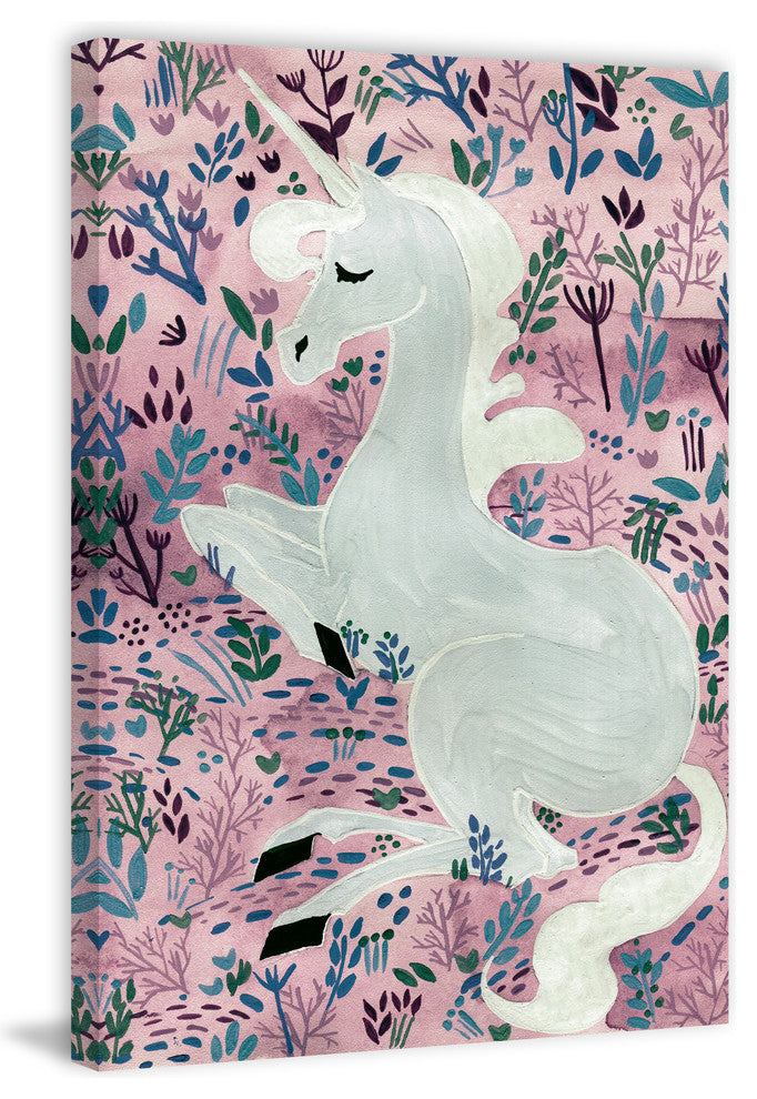 "Silky White" Painting Print on Wrapped Canvas, 16"x24"