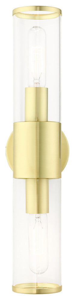 Satin Brass Nautical, Contemporary, Urban, Industrial Vanity Sconce