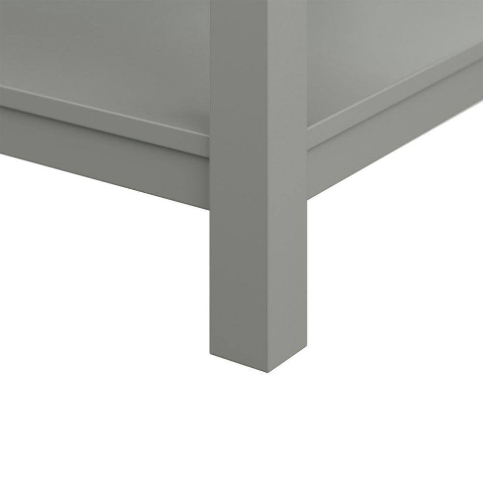 Affinity Bathroom Vanity With Carrara Marble Countertop, Grey, 37 in