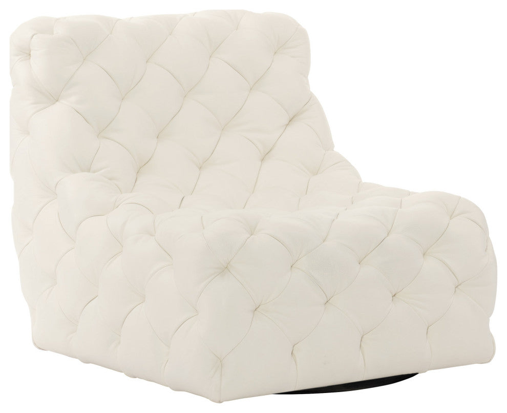 Bernhardt Rigby Leather Swivel Chair