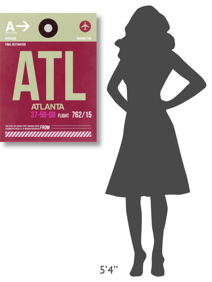 "ATL Atlanta Luggage Tag 2" Fine Art Print