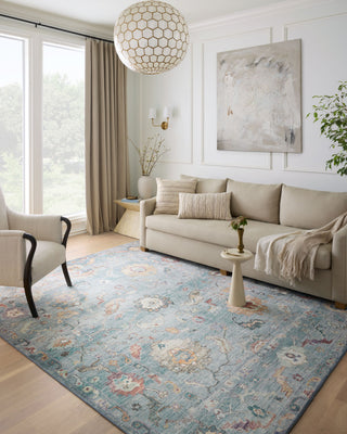 Loloi II Margot Denim / Multi 18" x 18" Sample Rug