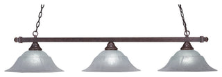 Square 3-Light Bar, Dark Granite/White Marble