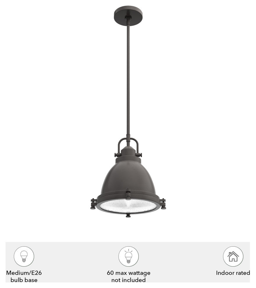 Hunter Bridgemoor Noble Bronze 1-Light Pendant Ceiling Light Fixture