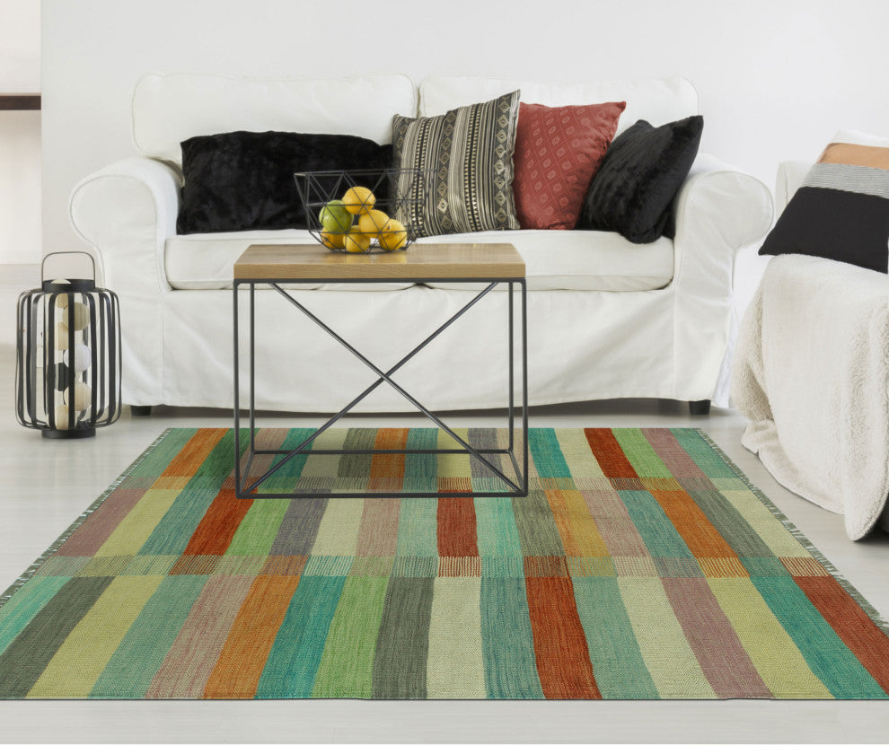 Winchester Kilim Lynnette Red/Orange Rug, 3'10x5'9