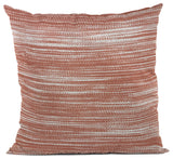 Plutus Red Beige Shower Stripe Luxury Throw Pillow, 24"x24"