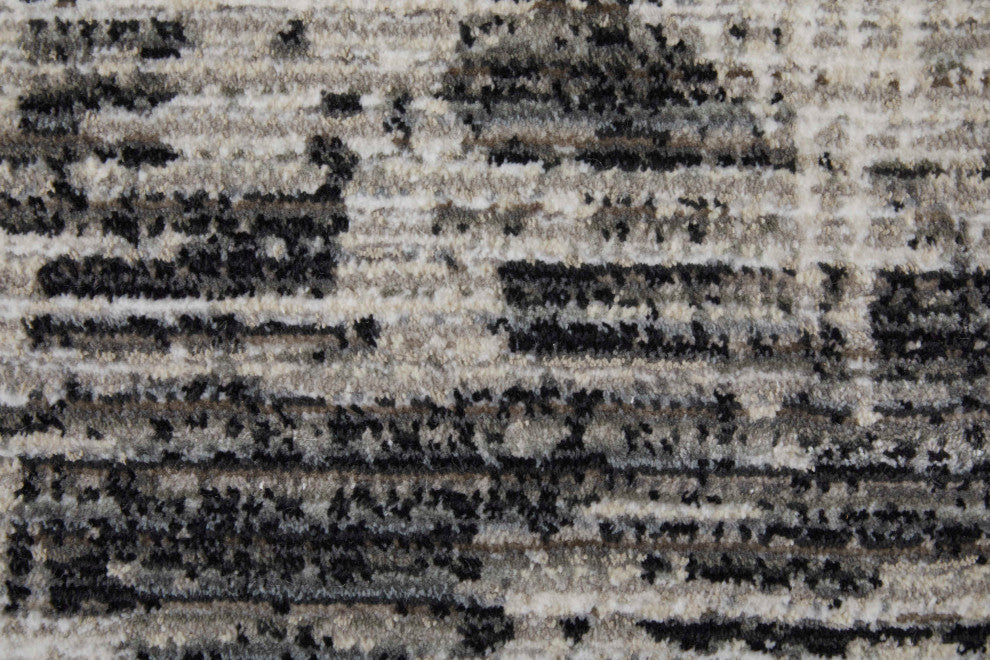 Maxin R39NY Modern/Industrial/Bohemian & Eclectic Runner, Gray/Ivory, 2'6"x7'3"
