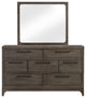 Modus Cicero 2PC Dresser & Mirror in Rustic Latte