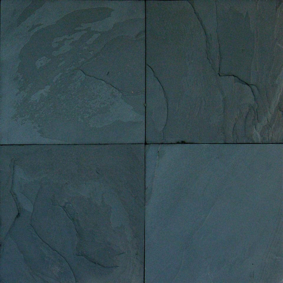 Premium Black 12x12 Slate Classic Gauged Tile, 50 Sq. ft., 12"x12"