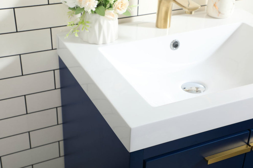 Walker 24" Single Bathroom Vanity, Blue