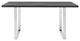 Fenton Rectangular 71" Dining Table, Charcoal Top and Brushed Stainless Steel
