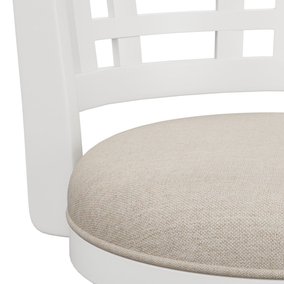 Fairfox Wood Swivel Stool, White, Counter Stool