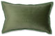 Velvet Flange Green Rectangular Throw Pillow