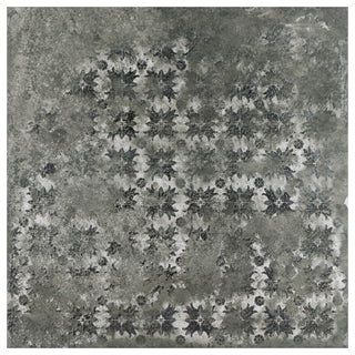 Antigua Deco Graphite Porcelain Floor and Wall Tile