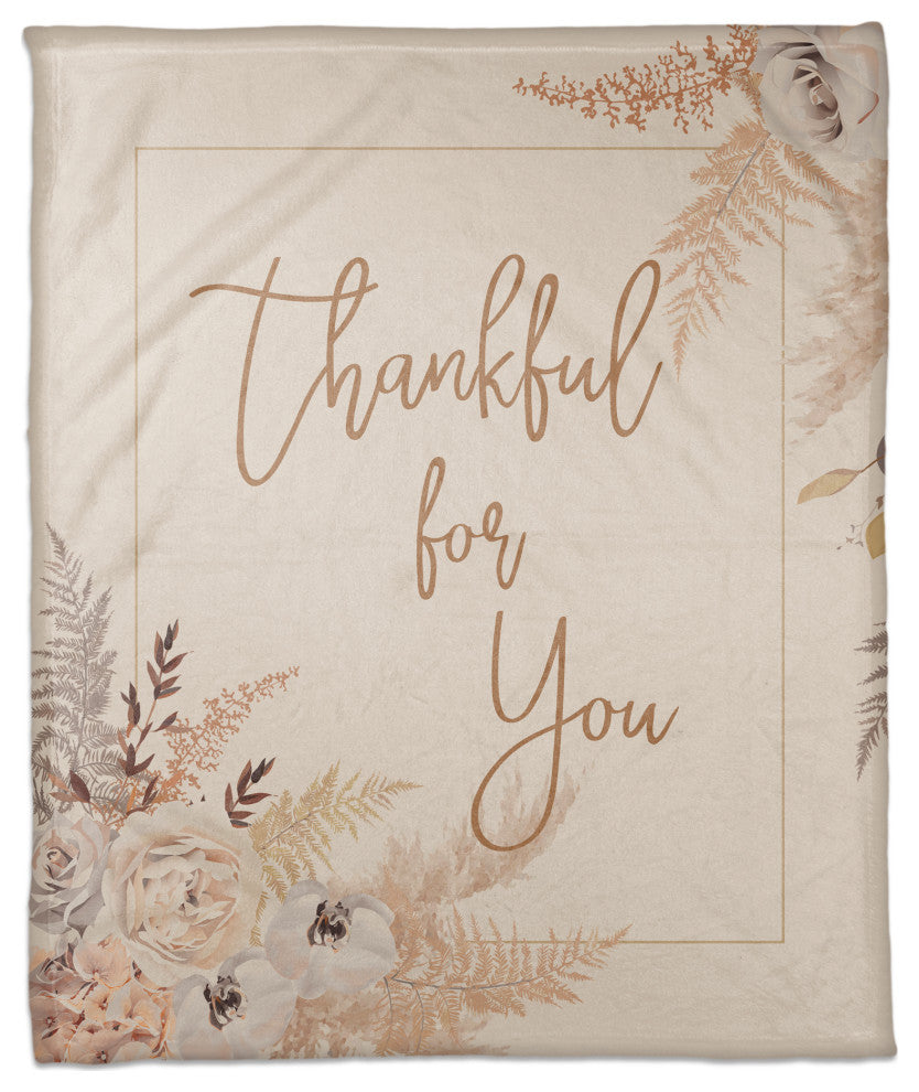 Thankful For You 4 50"x60" Coral Fleece Blanket