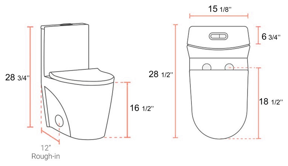 One-piece 1.1/1.6 GPF Dual Flush Elongated Toilet with Soft-Close Seat