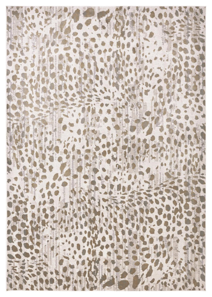 Weave & Wander Vanhorn Animal Print, Brown/Ivory/Tan, 12'x15'