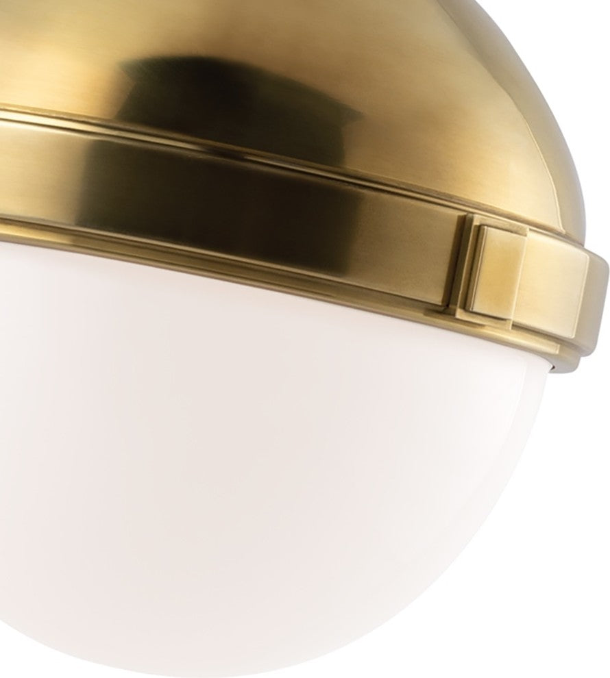 Lambert 1-Light Pendant, Aged Brass, 10"
