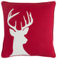 Surya Holiday HOLI-7271 18"x18" Pillow Kit, Bright Red/Ivory