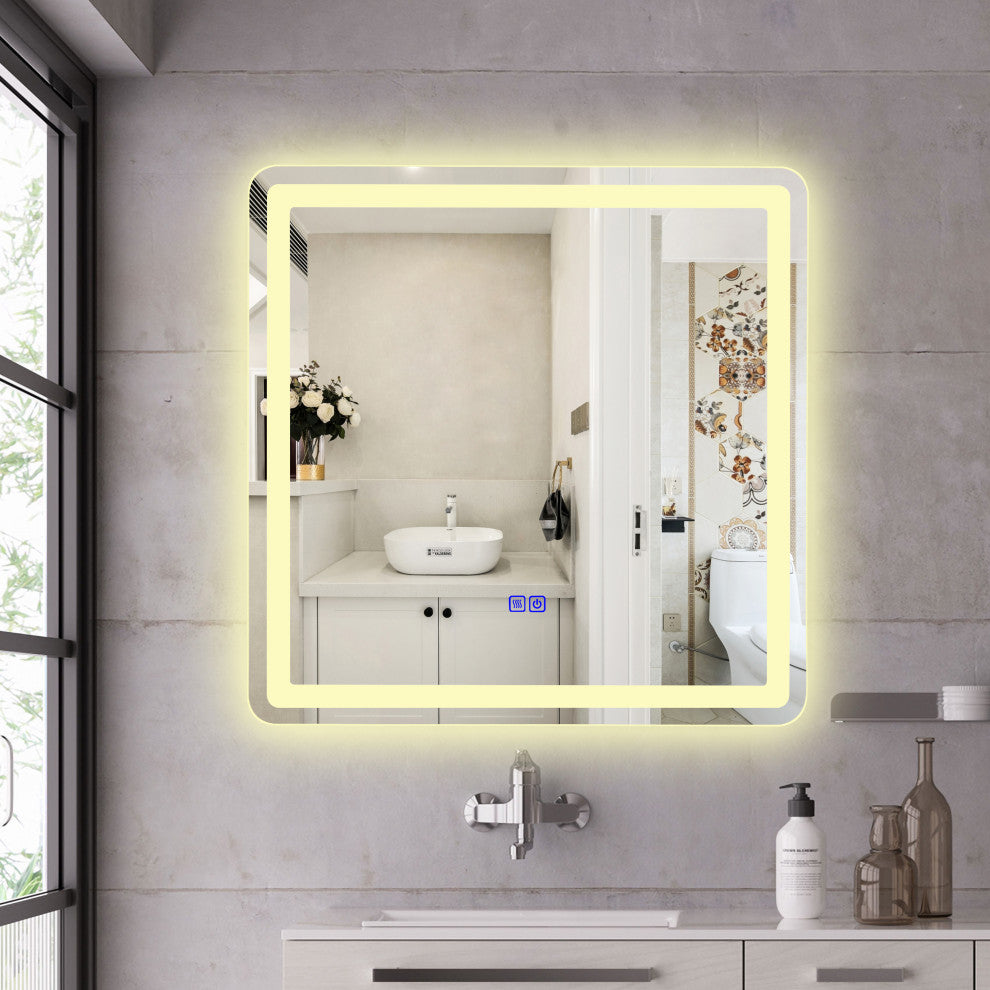 CHLOE Lighting LUMINOSITY Square TouchScreen LED Mirror